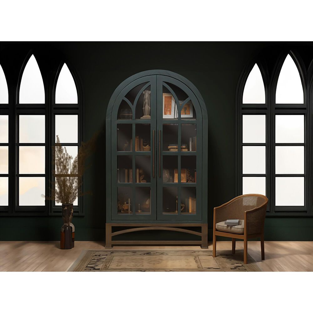 Fallridge Obsidian Cabinet in Green Teal and Bronze, , large