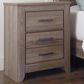 Signature Design by Ashley Zelen 2 Drawer Nightstand in Warm Gray, , large