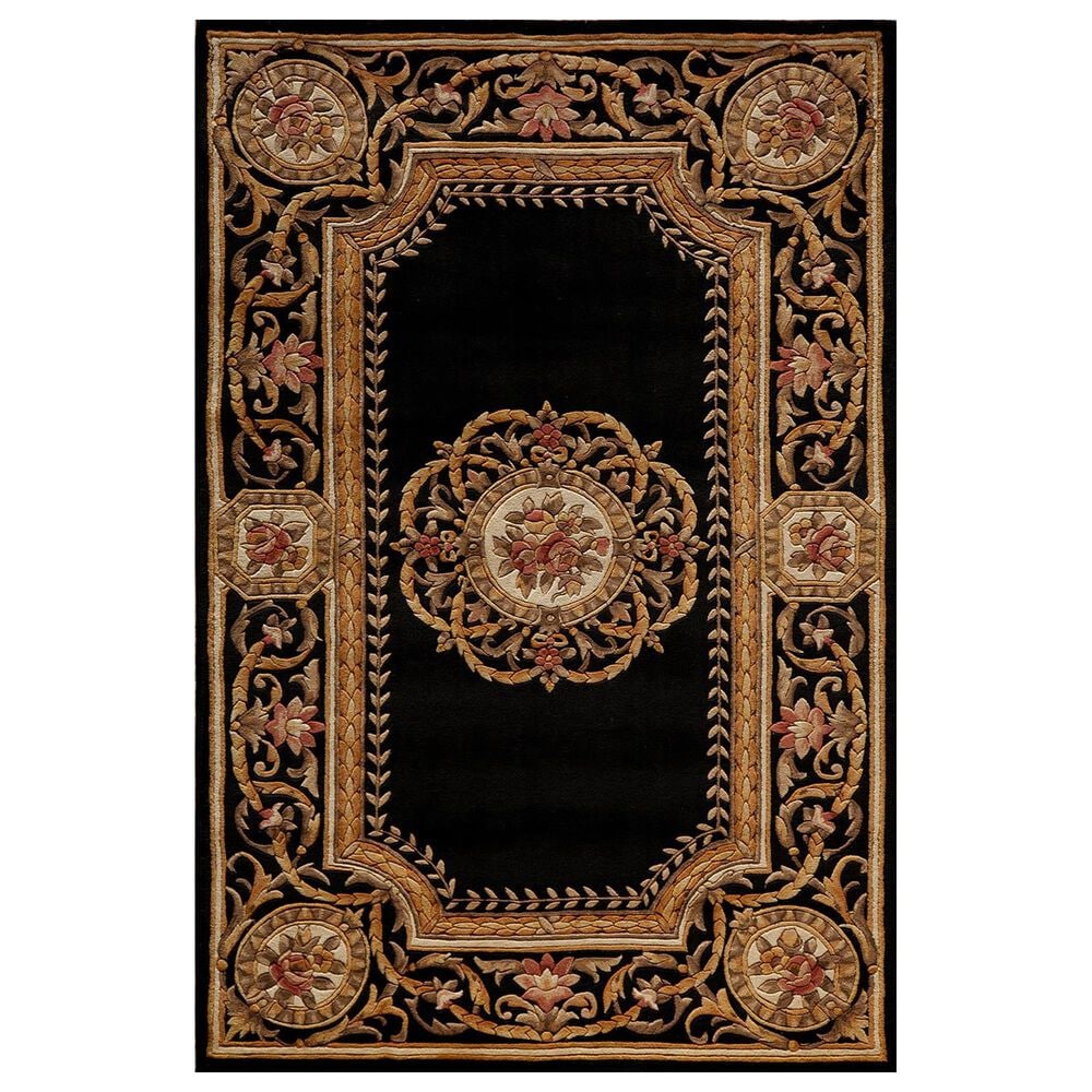 Momeni Harmony 2" x 3" Black and Gold Area Rug, , large