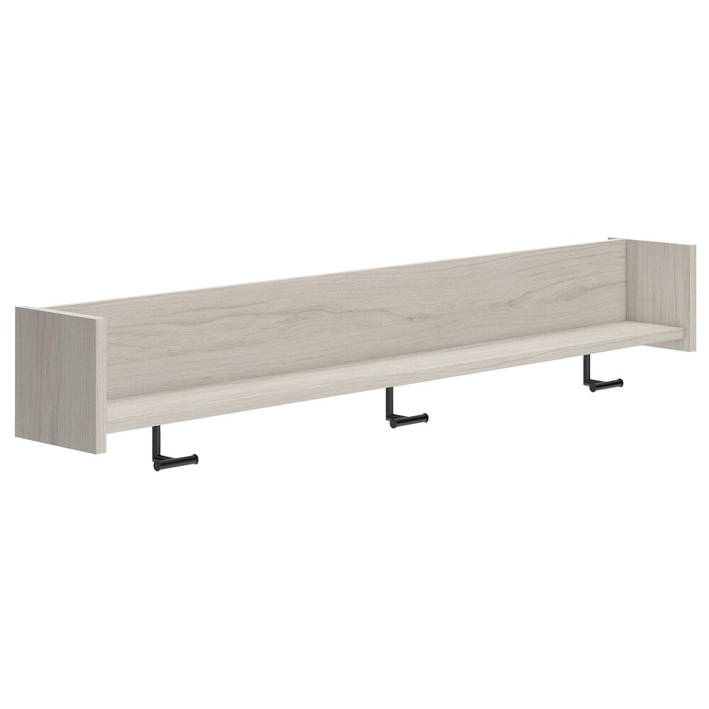 Ashley Socalle Wall Mounted Coat Rack with Shelf in Light Natural, , large