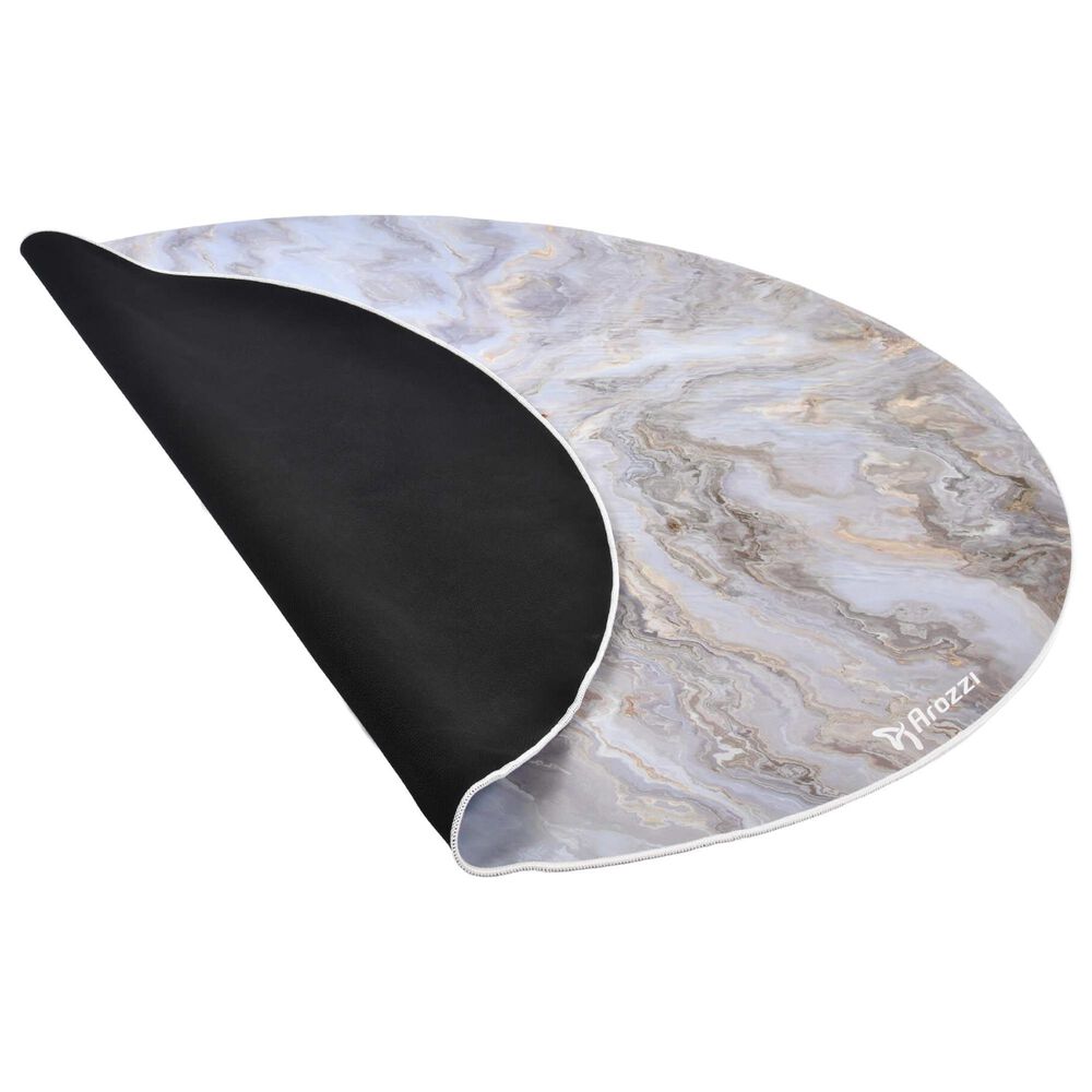 Arozzi Zona Microfiber Noise Dampening and Scratch Protection Anti-Slip Chair Mat in White Marble, , large