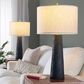 LumiSource Kona 31" Polyresin Table Lamp in Matte Black and Modern Brass (Set of 2), , large