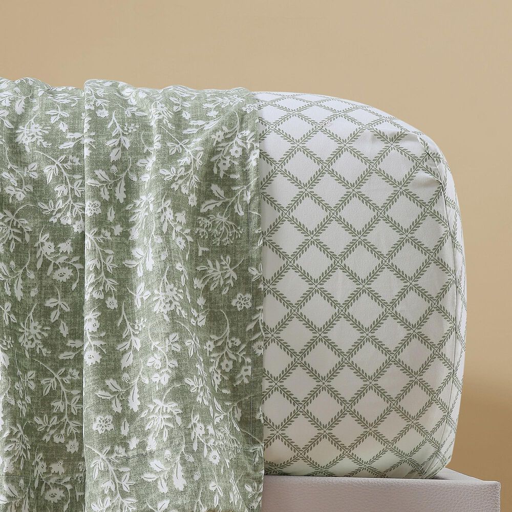 BCP Home Pergola 6-Piece Queen Reversible Sheet Set in Green Tea, , large