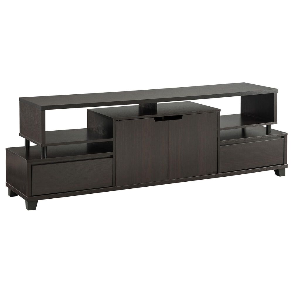 Furniture of America Neely 70.75" TV Stand in Cappuccino, , large