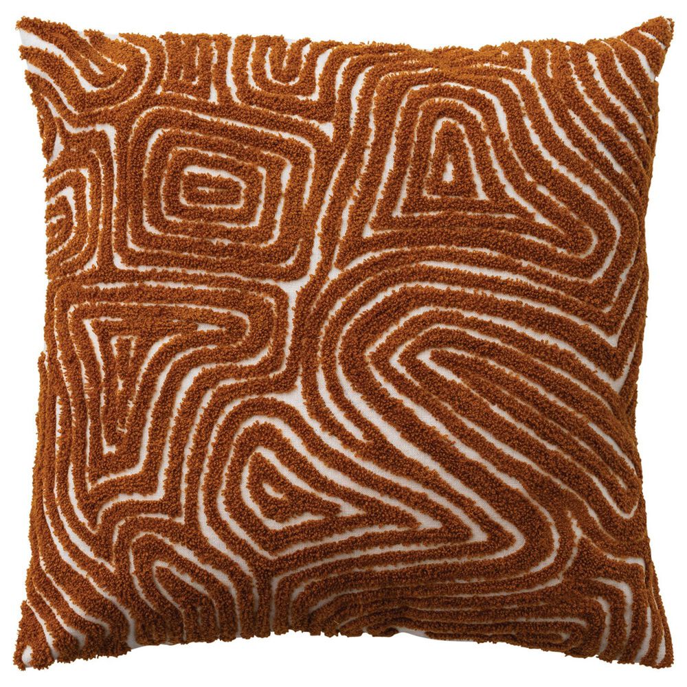 Creative Coop 20" Square Tufted Throw Pillow in Brown, , large