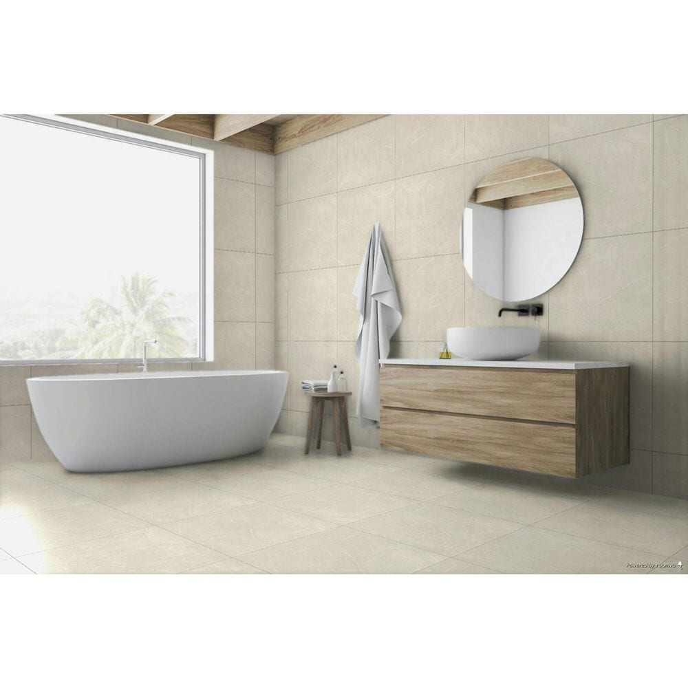 Emser Sterlina II Ivory 24&quot; x 24&quot; Polished Porcelain Tile, , large