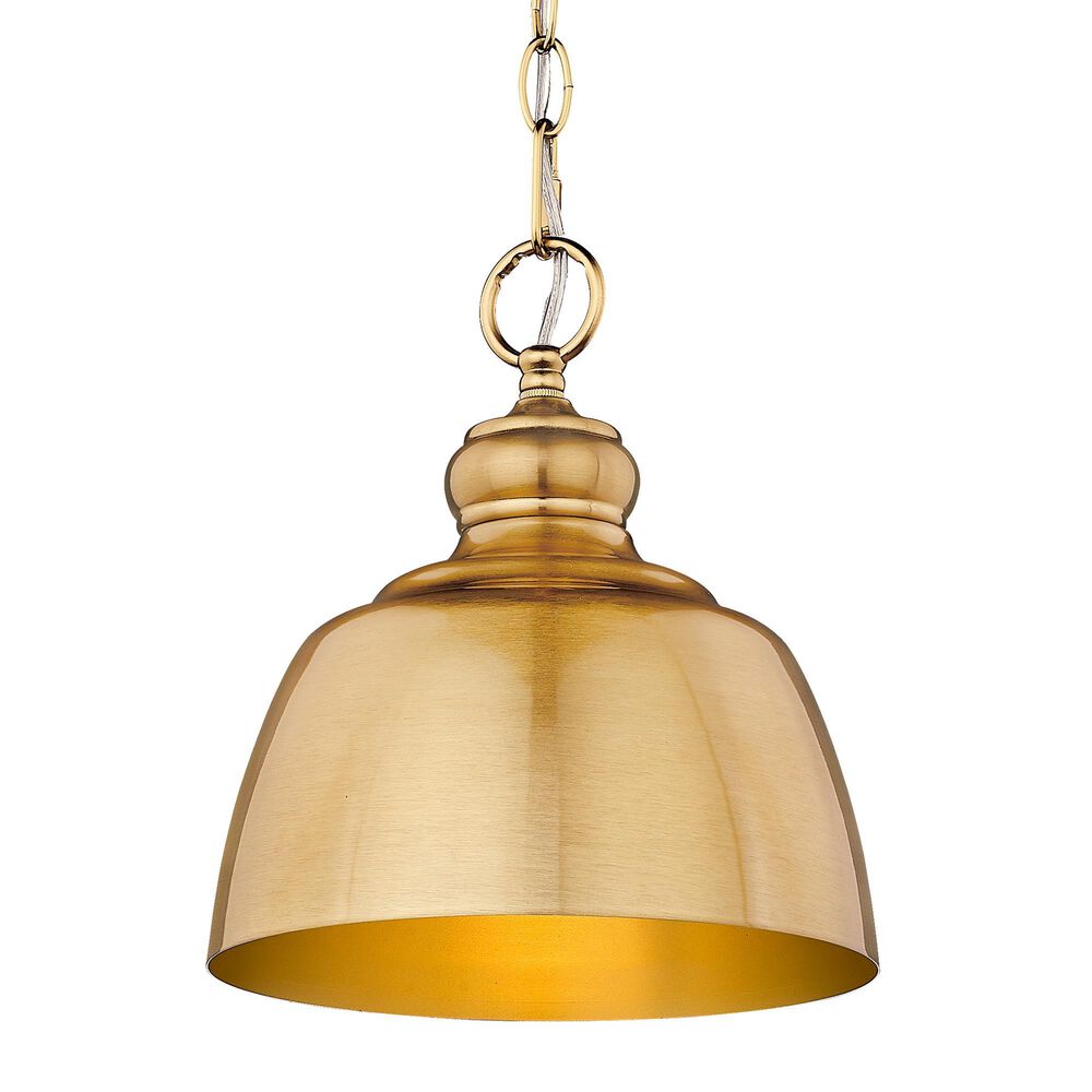 Golden Lighting Holmes 1-Light Mini Pendant in Modern Brushed Gold, , large