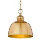 Golden Lighting Holmes 1-Light Mini Pendant in Modern Brushed Gold, , large