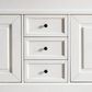 James Martin Vanities Brookfield 72" Double Bathroom Vanity in Bright White with 3 cm Ethereal Noctis Quartz Top and Rectangle Sink, , large