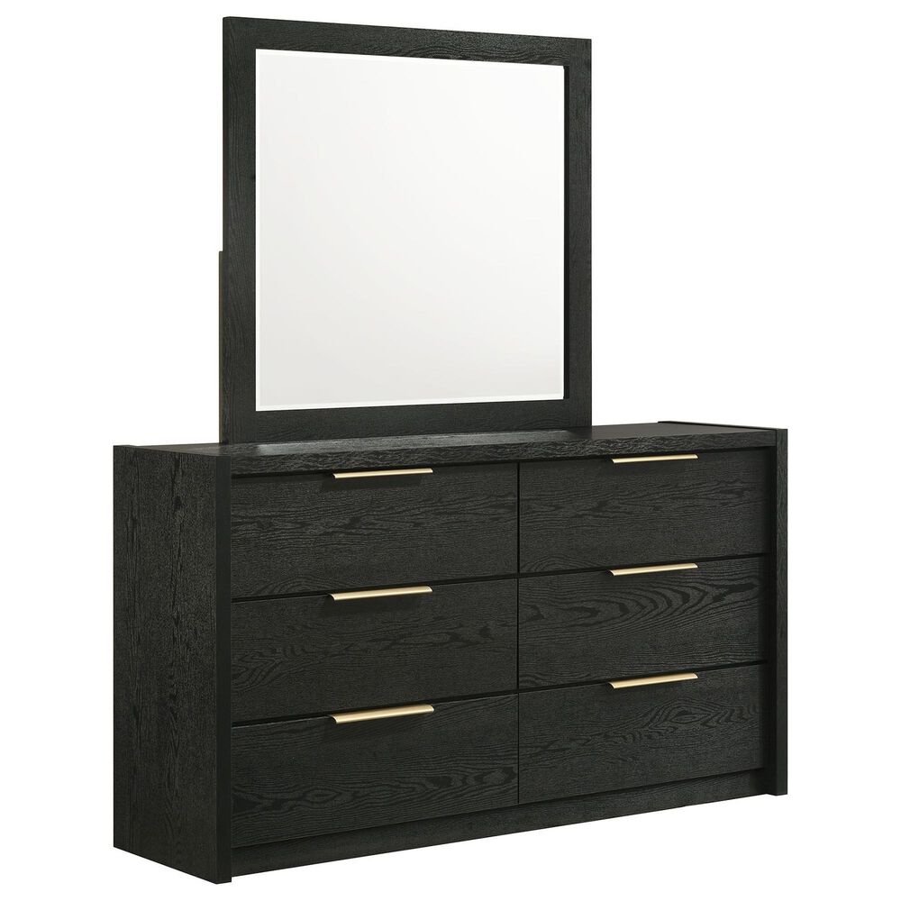 Mayberry Hill South Bed 5 Piece King Panel Bedroom Set in Black, , large
