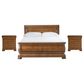 Universal Furniture New Lou California King Sleigh Bed with Two Nightstands in Cognac, , large