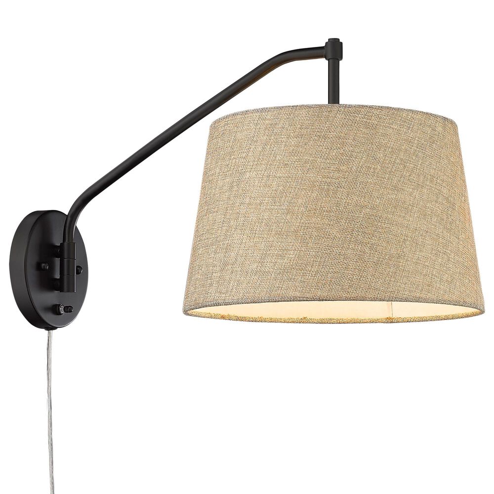 Golden Lighting Ryleigh 1-Light Articulating Wall Sconce in Matte Black, , large