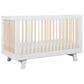 Babyletto Hudson 3-In-1 Convertible Crib and Toddler Conversion Kit in White and Washed Natural, , large