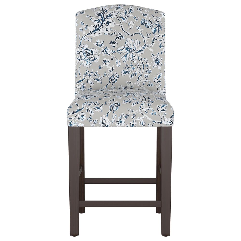Skyline Furniture Counter Stool in Indian Blockprint Grey NFM
