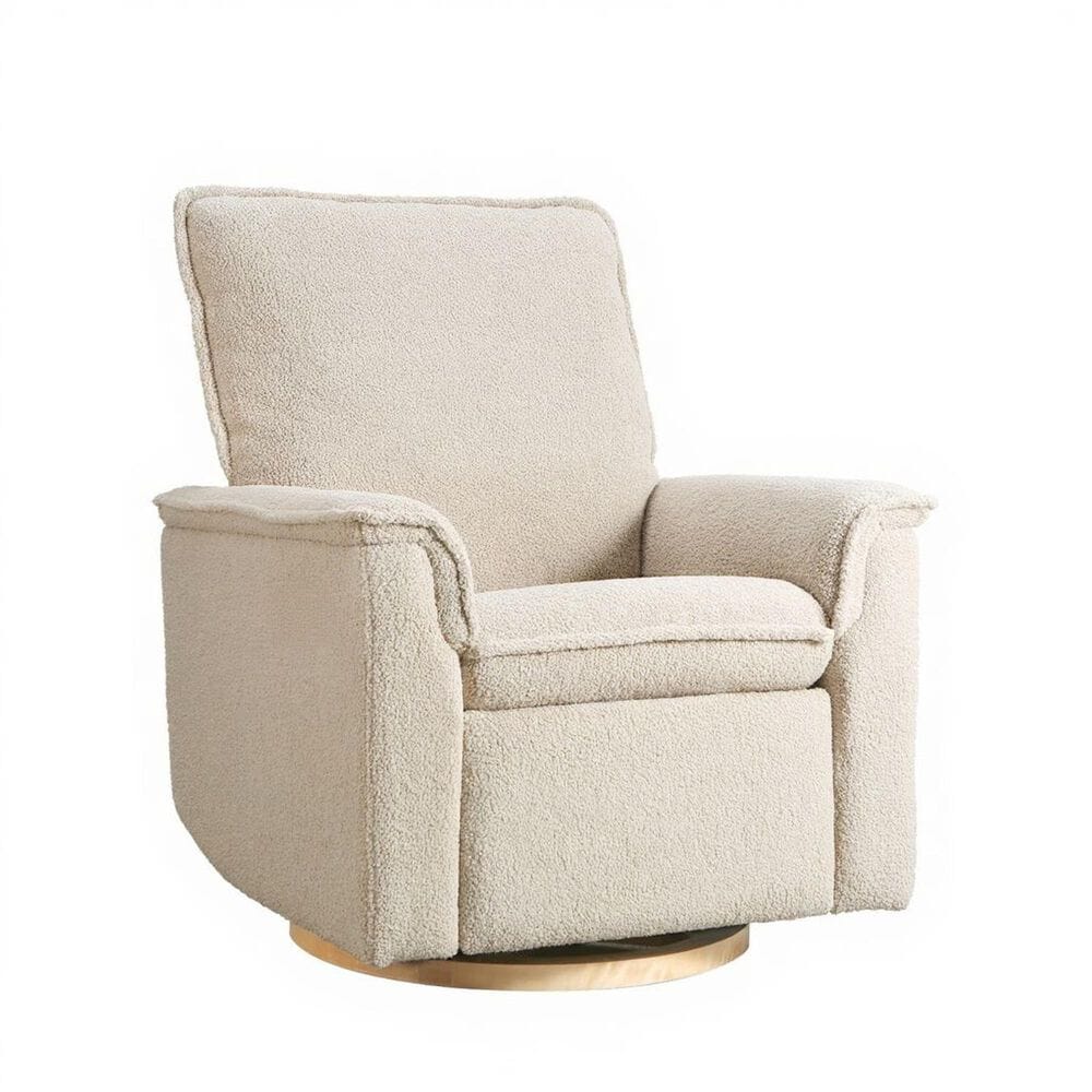 Baby Appleseed Anza Manual Swivel Glider Recliner in Taupe, , large