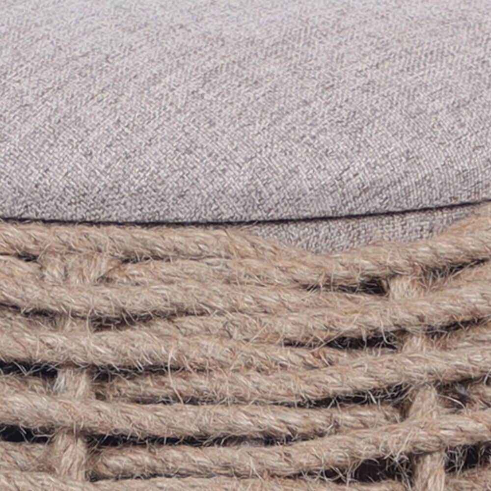 Rta Products Woven Storage Ottoman in Natural, , large