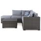 Ashley Petal Road 4-Piece Patio Sectional Set in Gray, , large