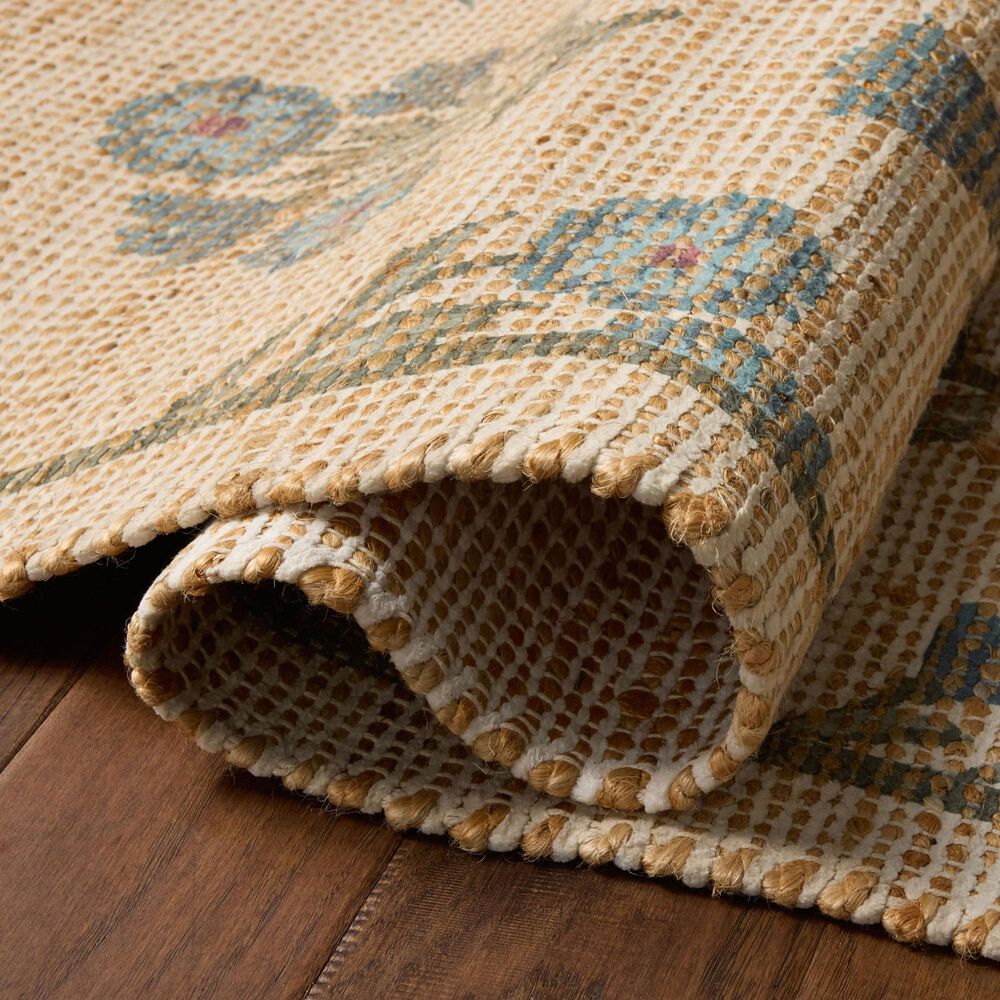 Chris Loves Julia x Loloi Rue Moss and Blue 3'6" x 5'6" Area Rug, , large