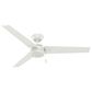 Hunter Cassisus 52" Outdoor Ceiling Fan in Fresh White, , large