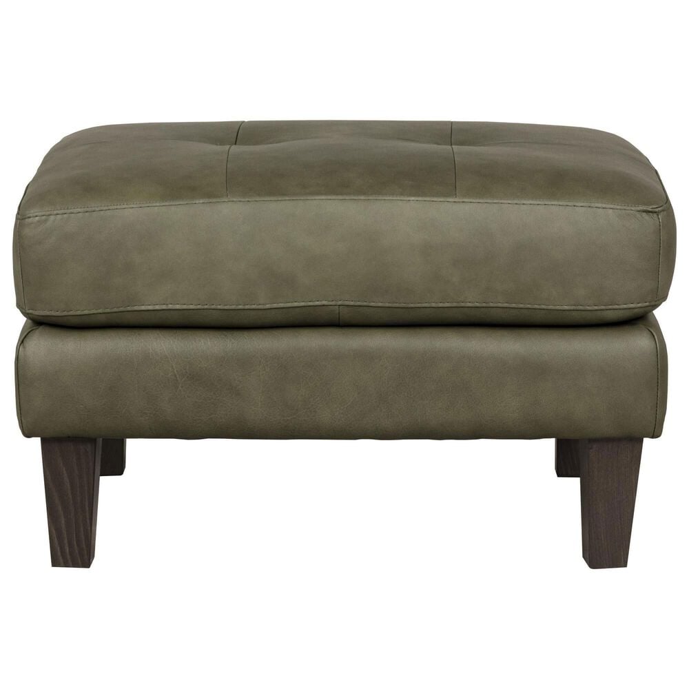 Chateau d'Ax 4-Piece Stationary Leather Living Room Set in Olive Green, , large