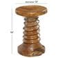Maple and Jade Handmade Live Edge Accent End Table in Brown, , large
