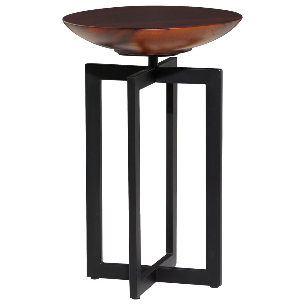 Uma Enterprises Accent Table in Reddish Brown and Black , , large