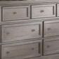 New Heritage Design Allegra Dresser and Mirror in Pewter, , large