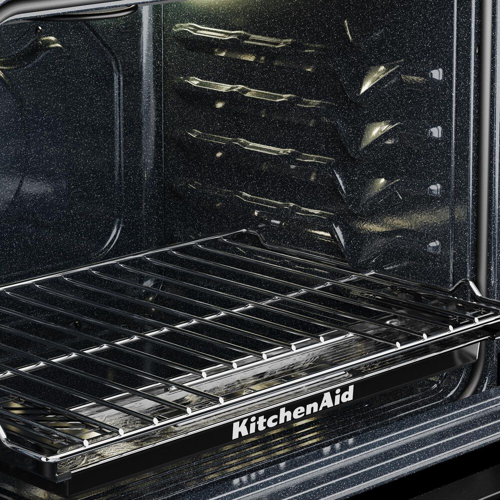 KitchenAid 2-Piece Kitchen Package with 30" Slide-In Smart Gas Range and 30" Over-the-Range Microwave Oven in PrintShield Stainless Steel, , large