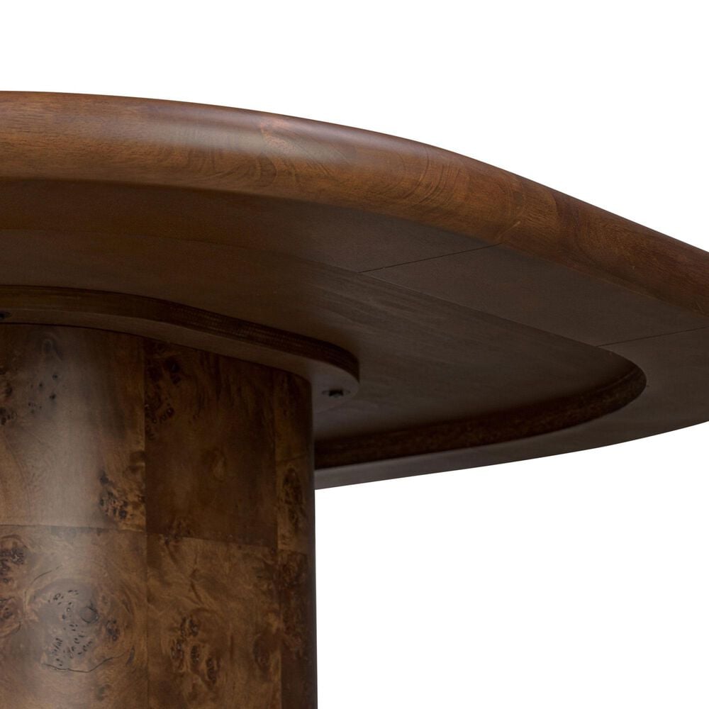 Four Hands Malko Dining Table-Dark Brown Mappa Burl-Dark Brown Rubberwood, , large