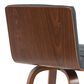 Armen Living Vienna Swivel Counter Height Stool with Vintage Black Upholstery in Walnut, , large
