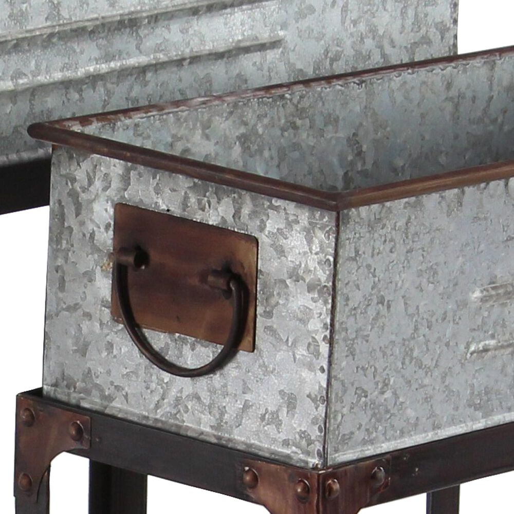 Maple and Jade Farmhouse Planter in Gray &#40;Set of 2&#41;, , large