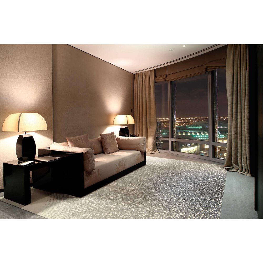 Nourison Twilight TWI12 9&#39;9&quot; x 13&#39;9&quot; Ivory and Grey Area Rug, , large