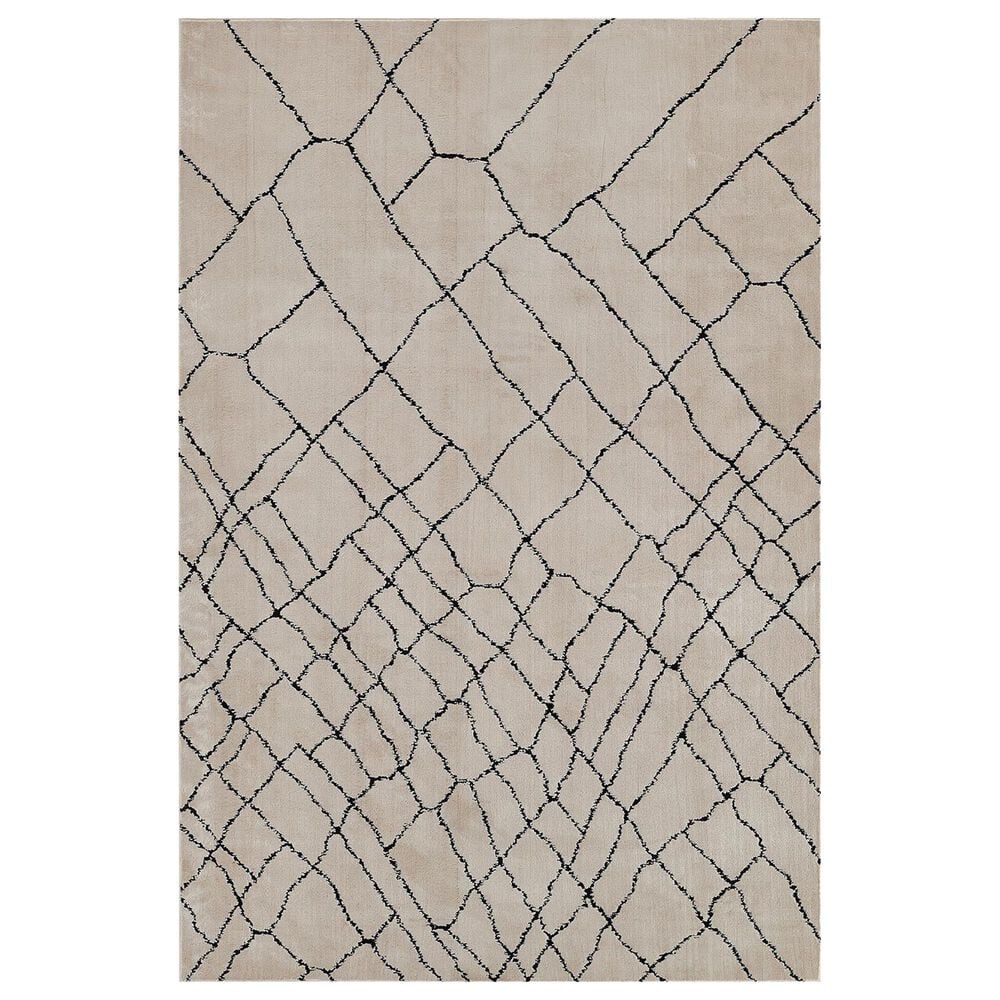 Momeni Noho Geometric 2"3" x 7"6" Ivory Runner, , large