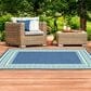 Oriental Weavers Meridian Navy and Green 2"3" x 7"6" Indoor/Outdoor Runner, , large