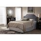 Baxton Studio Avignon Full Upholstered Headboard in Dark Grey, , large
