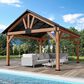 Sunwell Garden 13" x 15" Outdoor Cedar Frame Patio Gazebo in Wood, , large