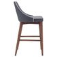 Zuo Modern Moor Counter Chair in Dark Gray/Brown, , large