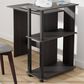 HOMLUX L-Shaped Computer Desk with Open Display Shelves in Espresso and Black, , large