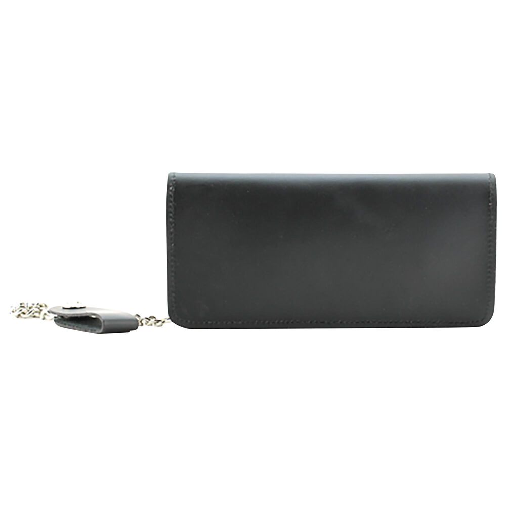 Black Canyon Outfitters 7&quot; Leather Wallet Biker with Chain in Black, , large