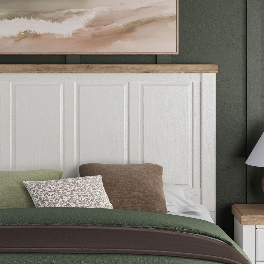 Ashley Savonport King Storage Panel Bed in White and Brown, , large