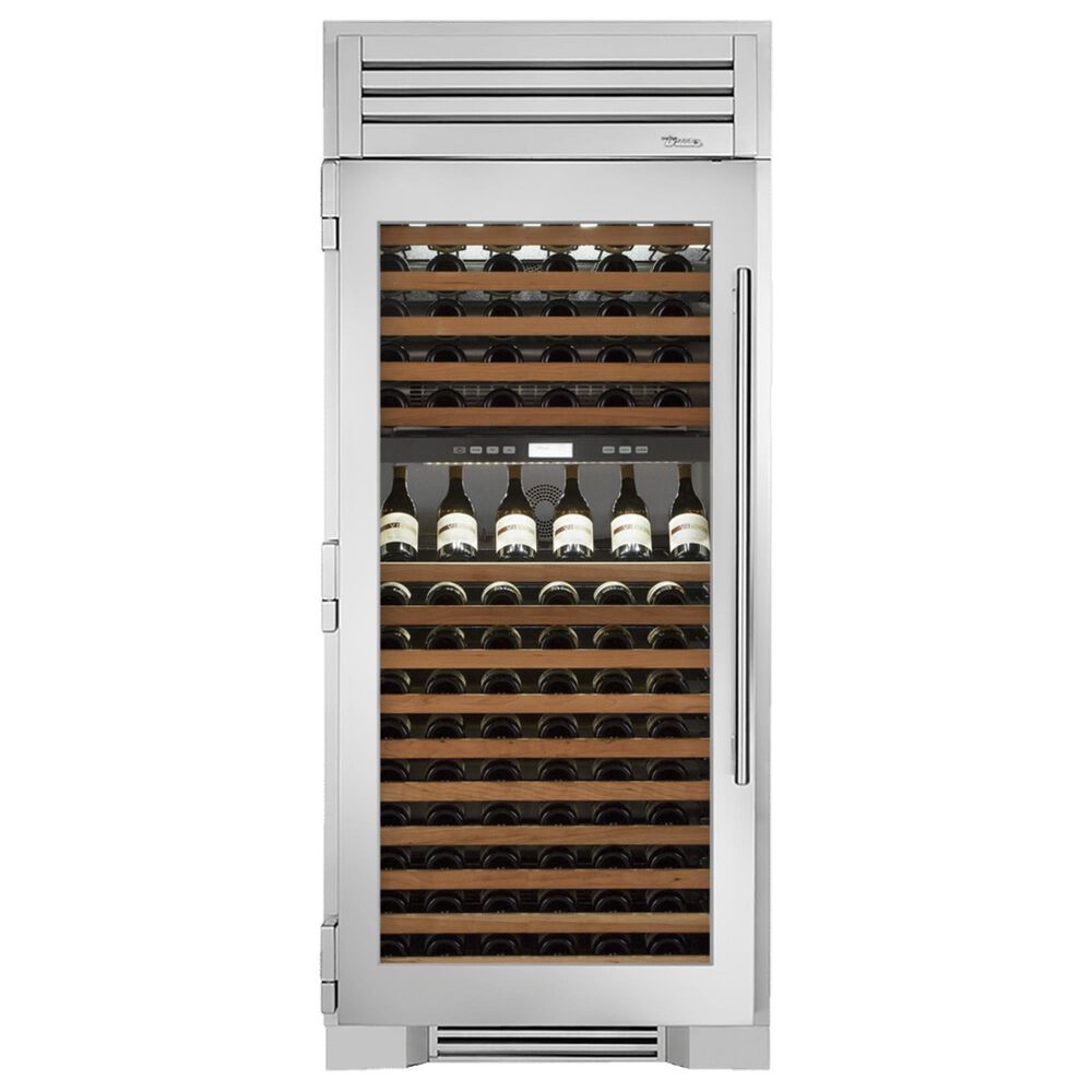True Residential 25 Cu. Ft. Dual Zone Wine Column with Left Hinge in Stainless Steel, , large
