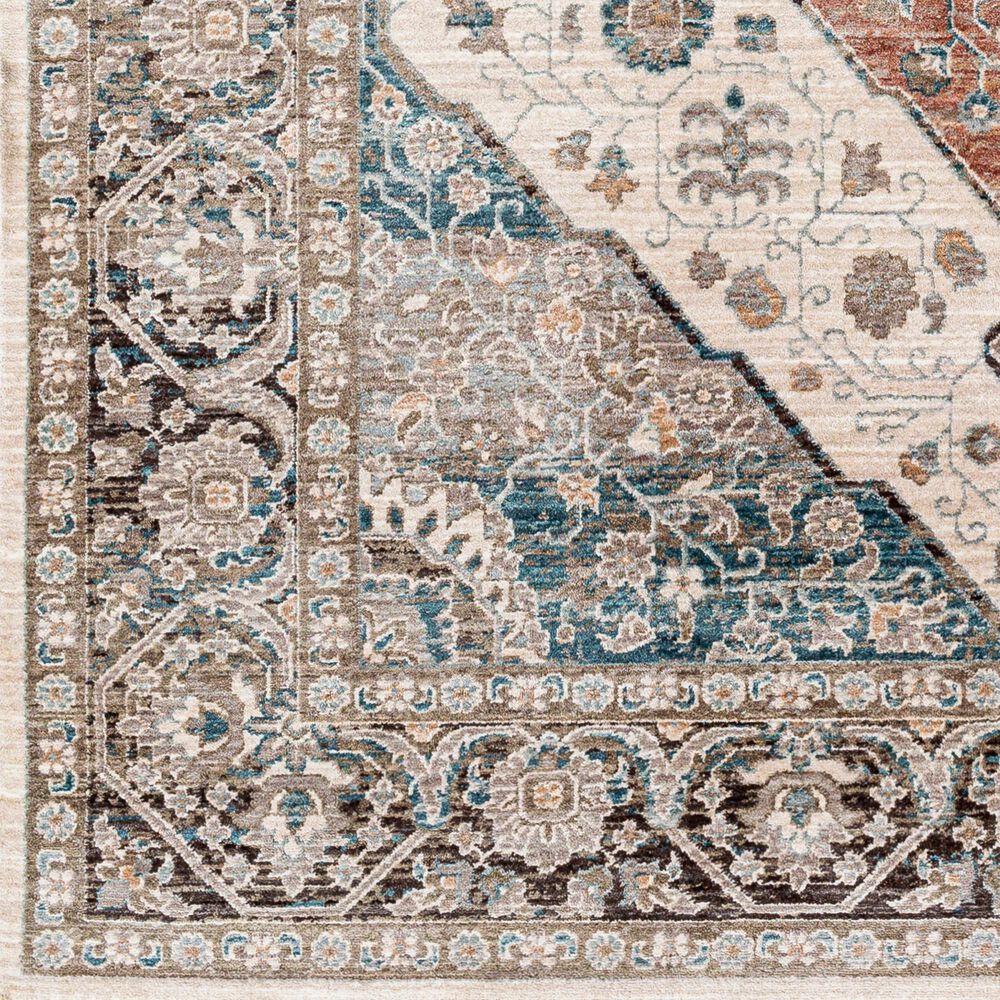 Surya Carlisle Oriental 2&#39; x 2&#39;11&quot; Light Sage, Pale Blue, Dusty Pink, Cream, Light Gray and Medium Brown Area Rug, , large
