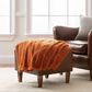 50" x 65" Cable Knit Throw Blanket in Cashew, , large