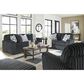 Ashley Midnight-Madness Stationary Sofa in Gunmetal, , large
