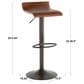 Lumisource Ale Adjustable Swivel Barstool in Green (Set of 2), , large