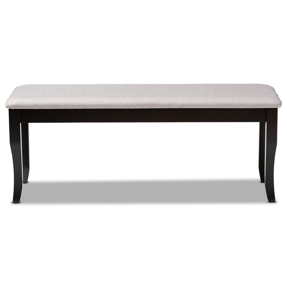 Baxton Studio Cornelie Dining Bench in Dark Brown, , large