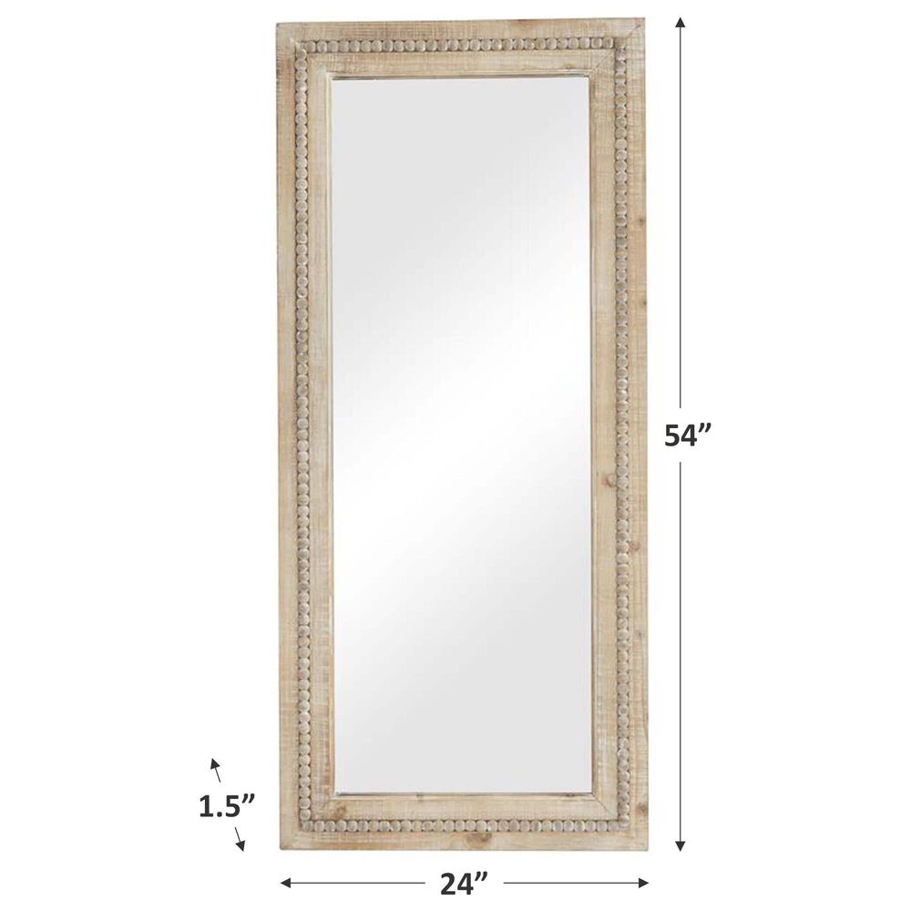 Maple and Jade Full Length Wall Mirror in Brown, , large