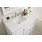 James Martin Vanities De Soto 36" Single Bathroom Vanity in Bright White with 3 cm Arctic Fall Solid Surface Top and Rectangular Sink, , large