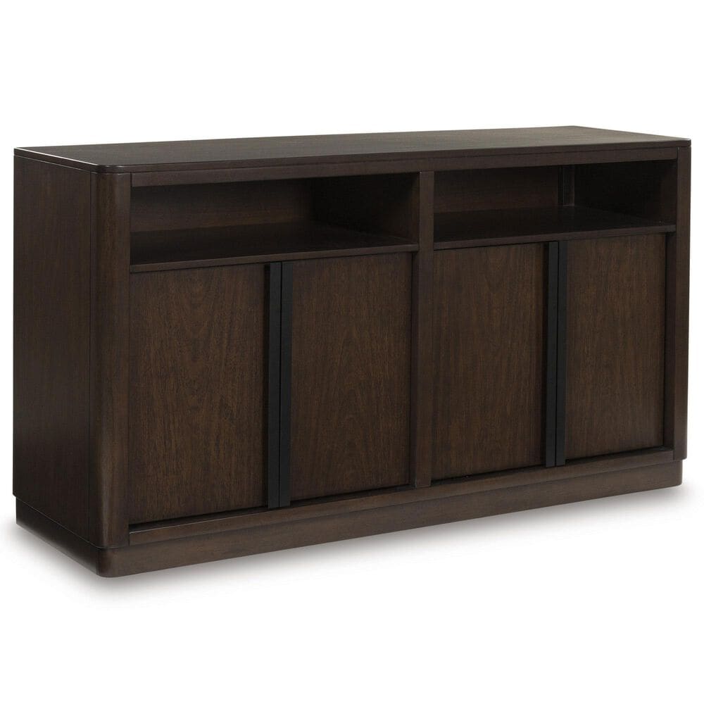 Ashley Kendamor Dining Server in Dark Brown and Matte Black, , large