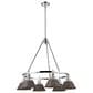 Golden Lighting Orwell 6-Light Chandelier with Rubbed Bronze Shade in Chrome, , large